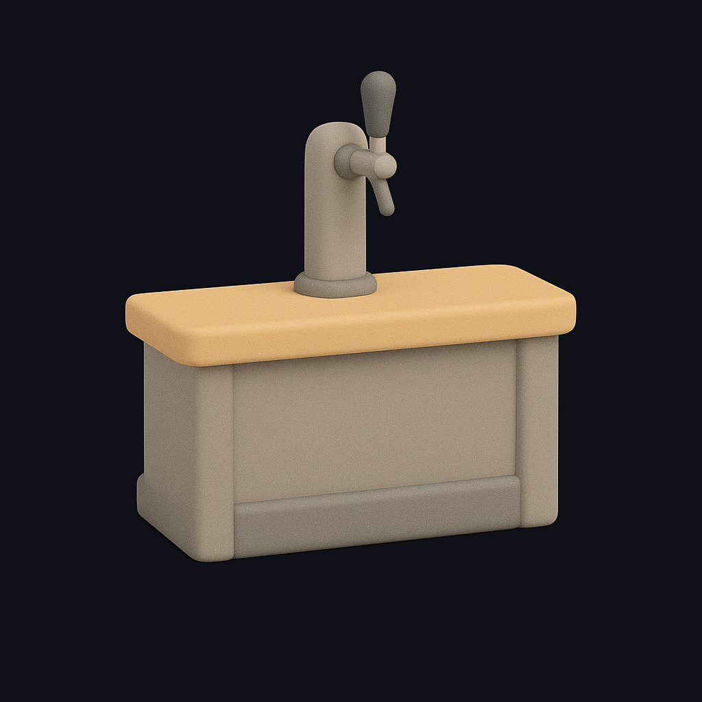 Theke und Ausschankbereich