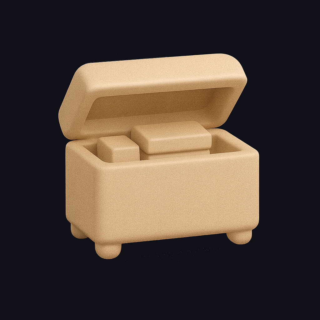 Stauraum für Equipment und Getränke